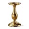 Gold Cast Aluminum Stella Pillar Candle Holder Large 4.5L x 4.5W x 7.0H inches